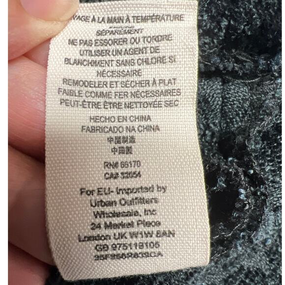 Free People Black Chenille Cheetah Print Mini A Line Skirt Size Medium 8 10 - Picture 6 of 6